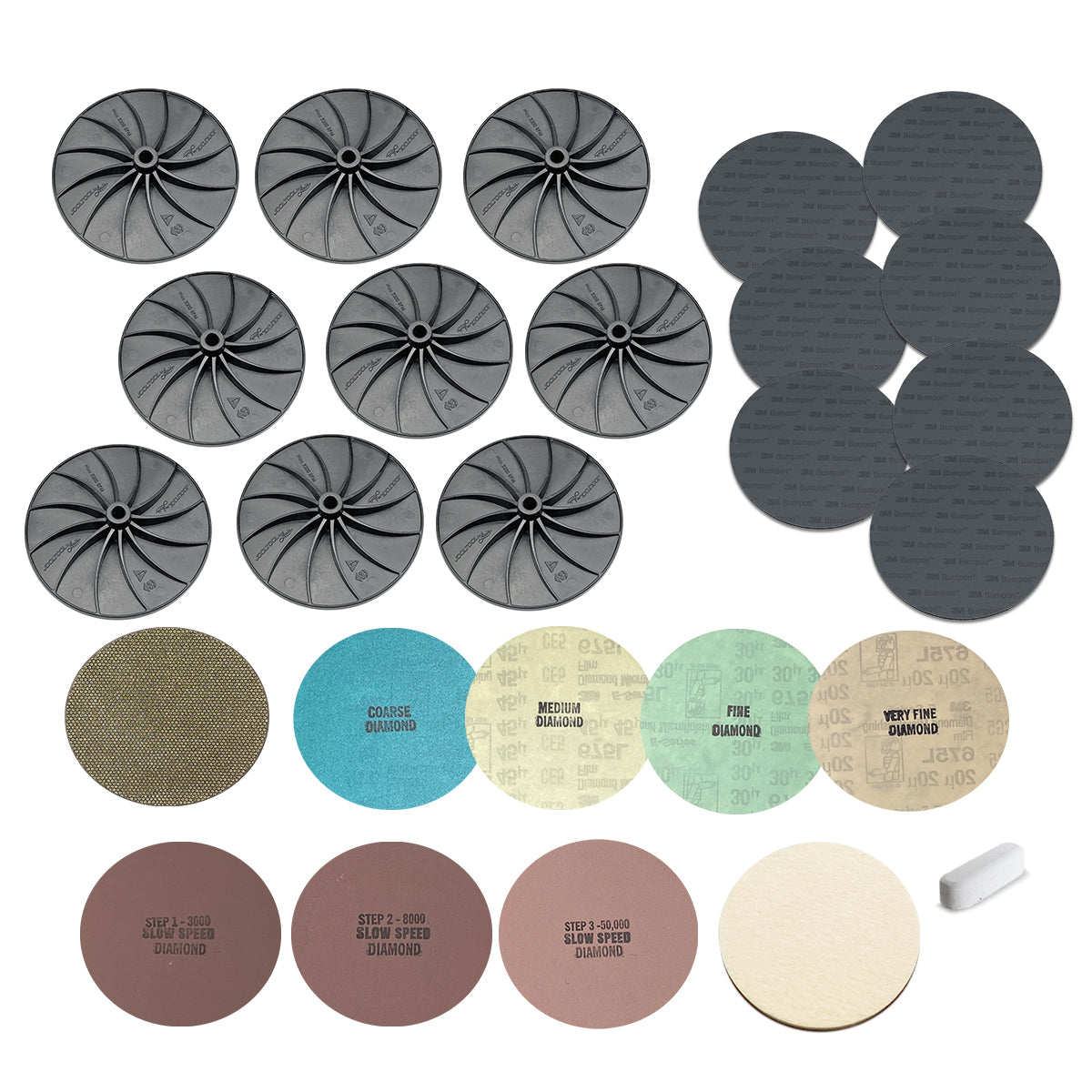 FLAT TOP Hard & Soft-Stone Lapidary & Glass Bottle Add-On Kit