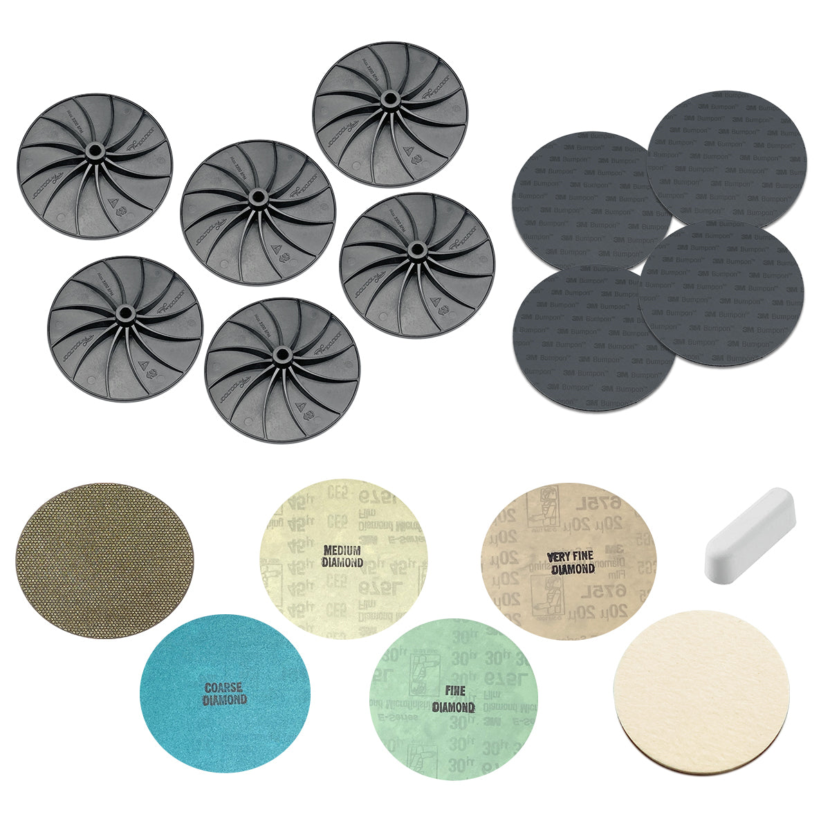 FLAT TOP Soft-Stone Lapidary & Glass Bottle Add-On Kit