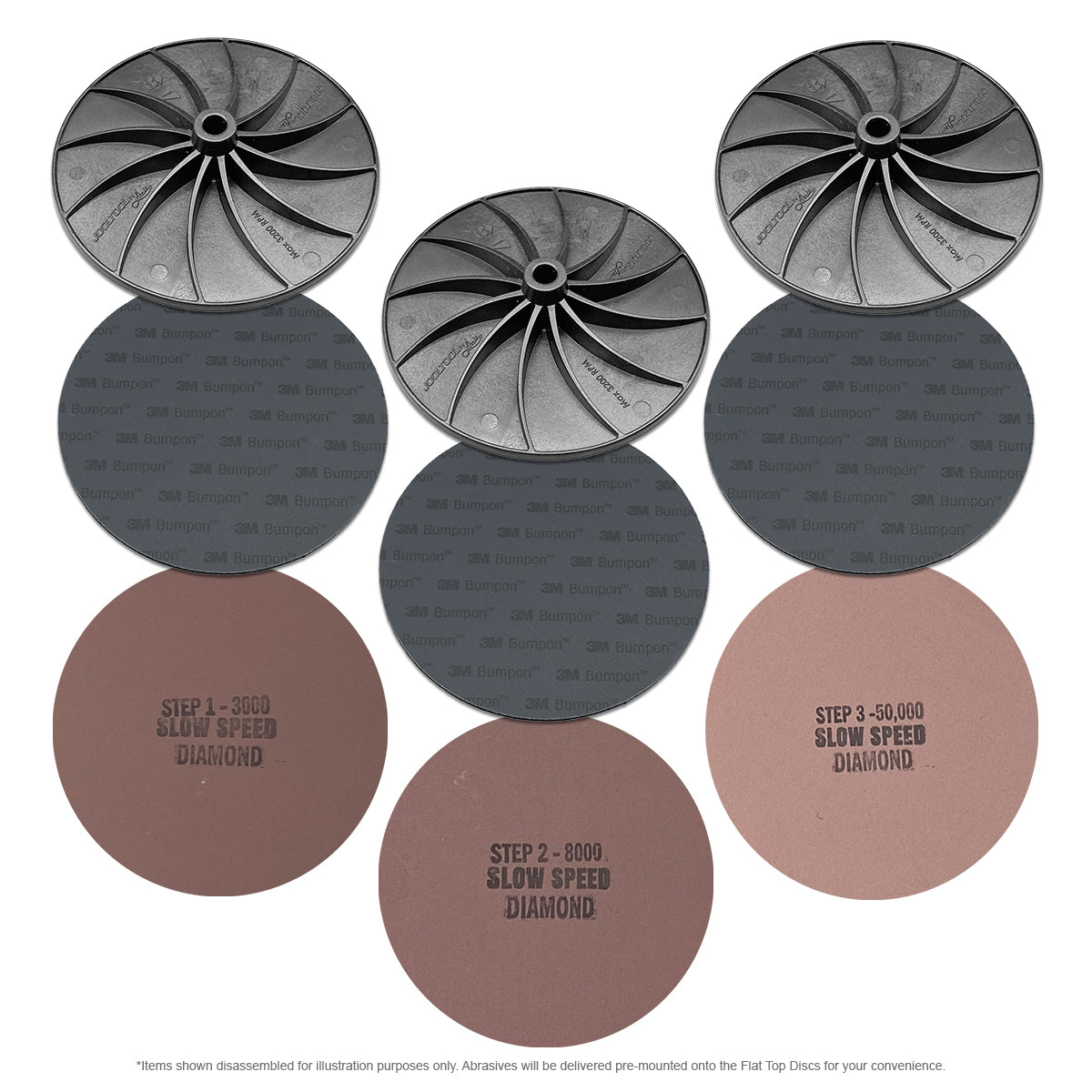 FLAT TOP POLISHING DIAMOND ABRASIVES - MOUNTED