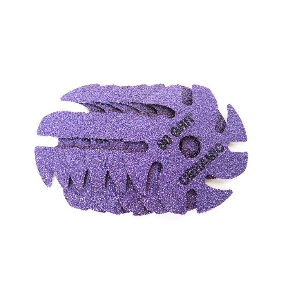 3" Purple Ceramic 80 grit 6-pack