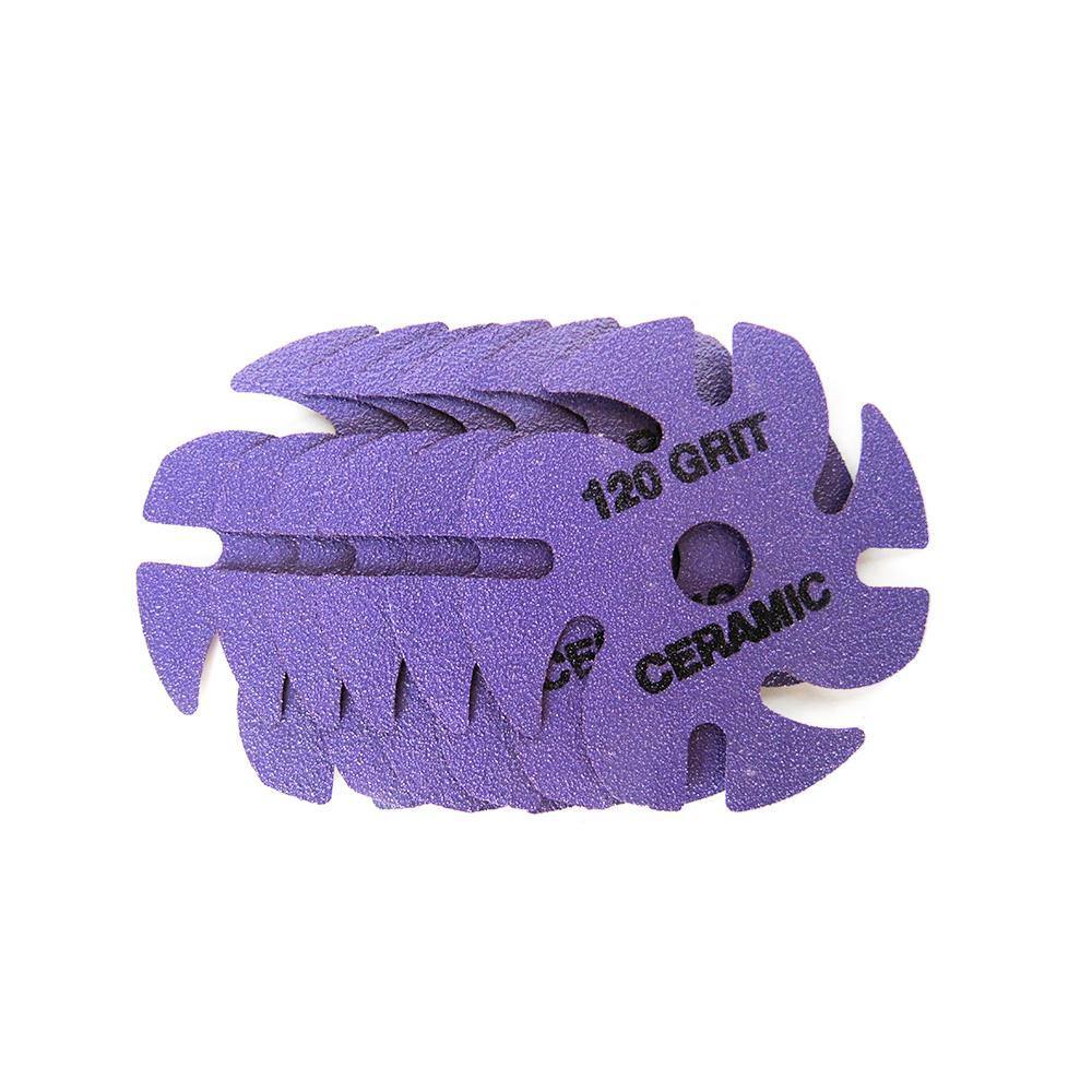3" Purple Ceramic 120 grit 6-pack