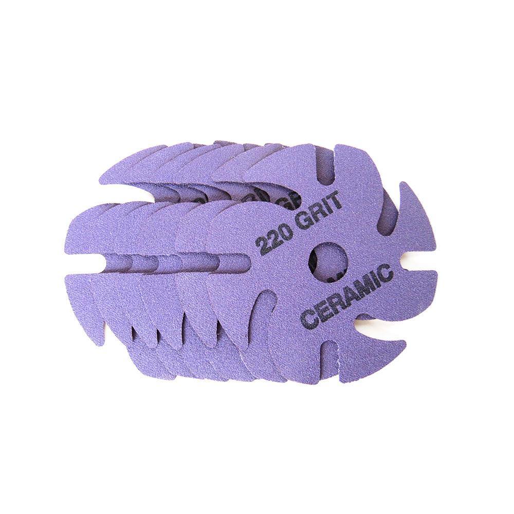 3" Purple Ceramic 220 grit 6-pack
